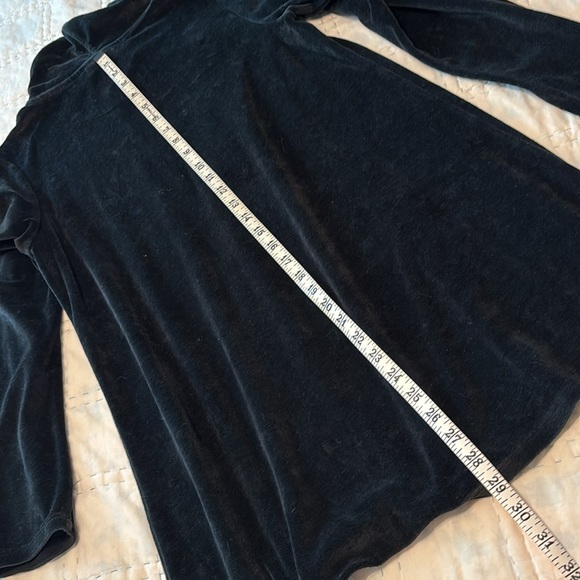 Pure Jill  * J Jill * black velour long sleeve top * sz  S Tall * * cowl neck - Picture 7 of 7